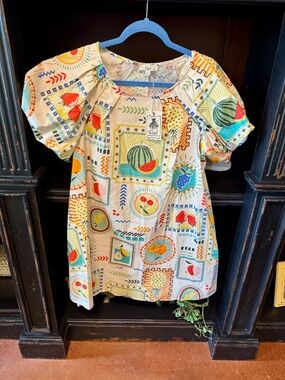 Women's Casual Fruit-Print A-Line Dress - Multicolor by Easel. NWT